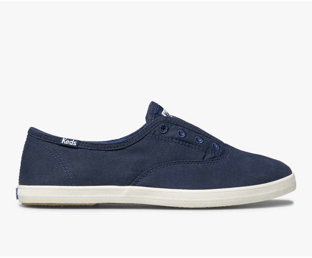 Slip Ons Keds Femme Bleu - Chillax Seasonal Washable - 850-TDMNEP